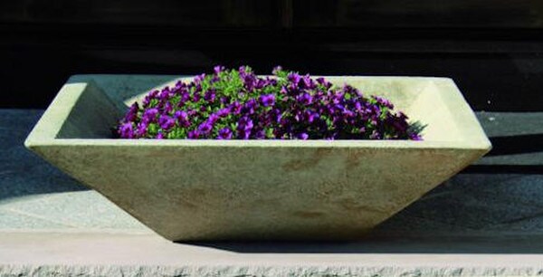 Square Low Bowl Planter Square Sloped Contemporary Vase Large